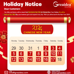 Chinese New Year Holiday Notice- Feb.2nd,to Feb.17