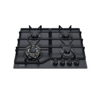 Placa de gas de vidrio de 4 quemadores MGBG-604D | 24 pulgadas