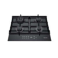 Placa de gas de vidrio con control táctil electrónico de 4 quemadores MGBG-604T | 600 mm