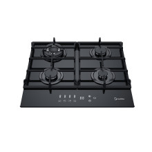 Placa de gas de vidrio con control táctil electrónico de 4 quemadores MGBG-604T | 600 mm