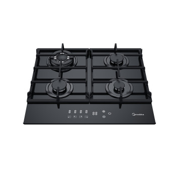 Placa de gas de vidrio con control táctil electrónico de 4 quemadores MGBG-604T | 600 mm