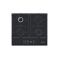 Placa de gas de vidrio con control táctil electrónico de 4 quemadores MGBG-604T | 600 mm