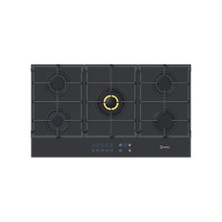 Placa de gas de vidrio con control táctil electrónico de 5 quemadores MGBG-905T | 36 pulgadas