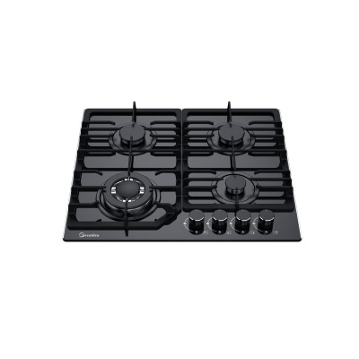 Placa de gas de 4 quemadores de vidrio MGBG-604T | 600 mm