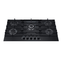 Placa de gas de 5 quemadores de vidrio MGBG-875G | 870 mm