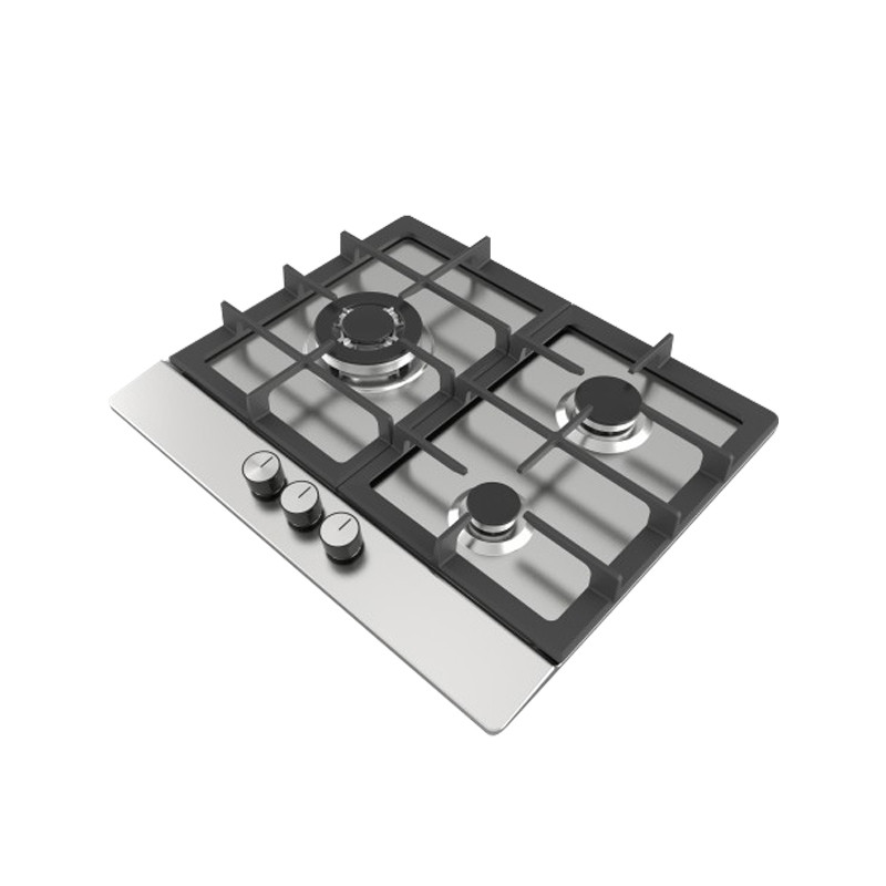 Greaidea's 3 burner stainless steel gas hob features big cast lron pan support