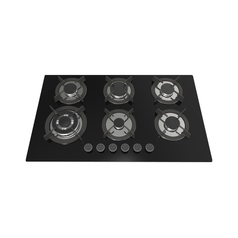 Greaidea's 6 burner glass gas hob