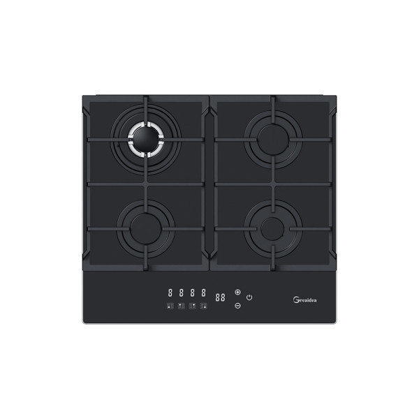 Greaidea's four-burner electronic touch control glass gas hob