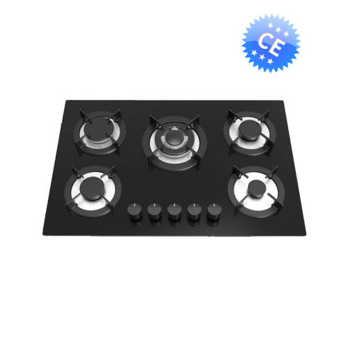 5 Burner Glass Gas Hob MGBG-775C5|770mm