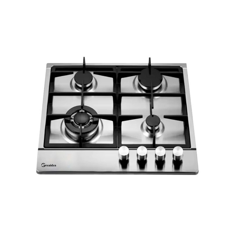 Greaidea's four-burner stainless steel gas hob