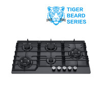 Encimera de gas de 5 quemadores con pintura nanométrica negra y esmaltada | 30 pulgadas | MBG-865TN/E | Compatible con ODM y OEM
