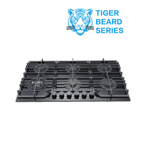 Encimera de gas de vidrio de 6 quemadores de 30 pulgadas MGBG-876T | Compatible con OEM y ODM