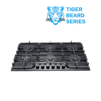 Encimera de gas de vidrio de 6 quemadores de 30 pulgadas MGBG-876T | Compatible con OEM y ODM
