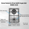 Placa de gas de dos quemadores de acero inoxidable Greaidea: ¡Cocción delicada, compacta y eficiente!