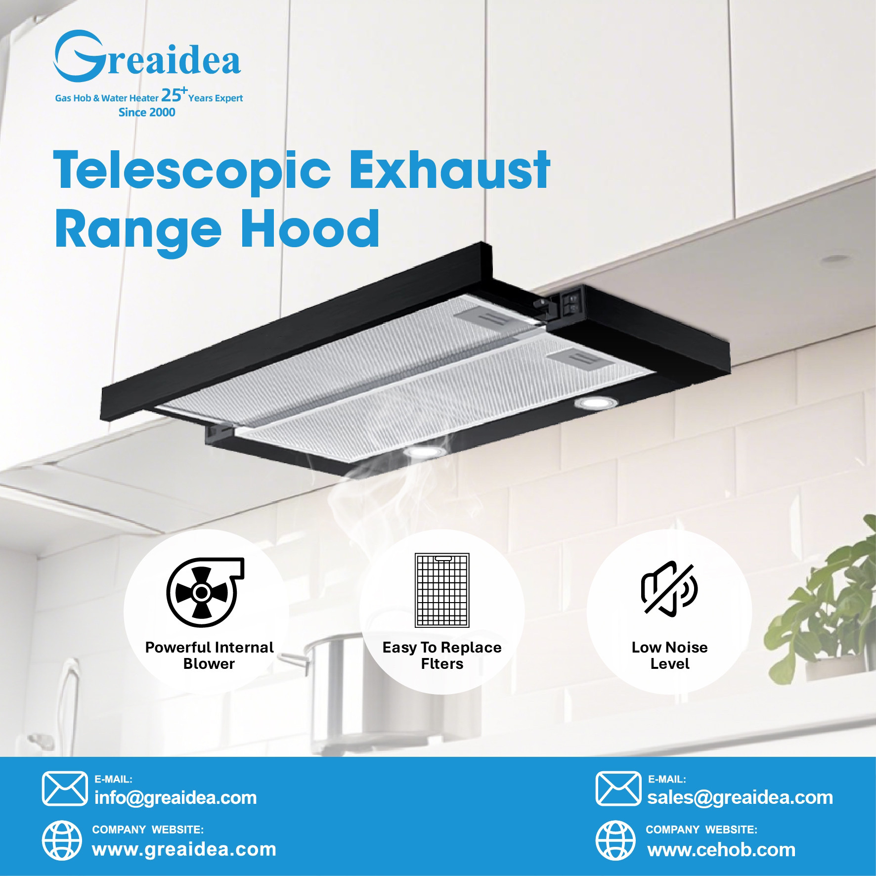How Suction Power, Noise & Filtration Shape the Future of Range Hoods — And How Greaidea Helps You Stay Ahead