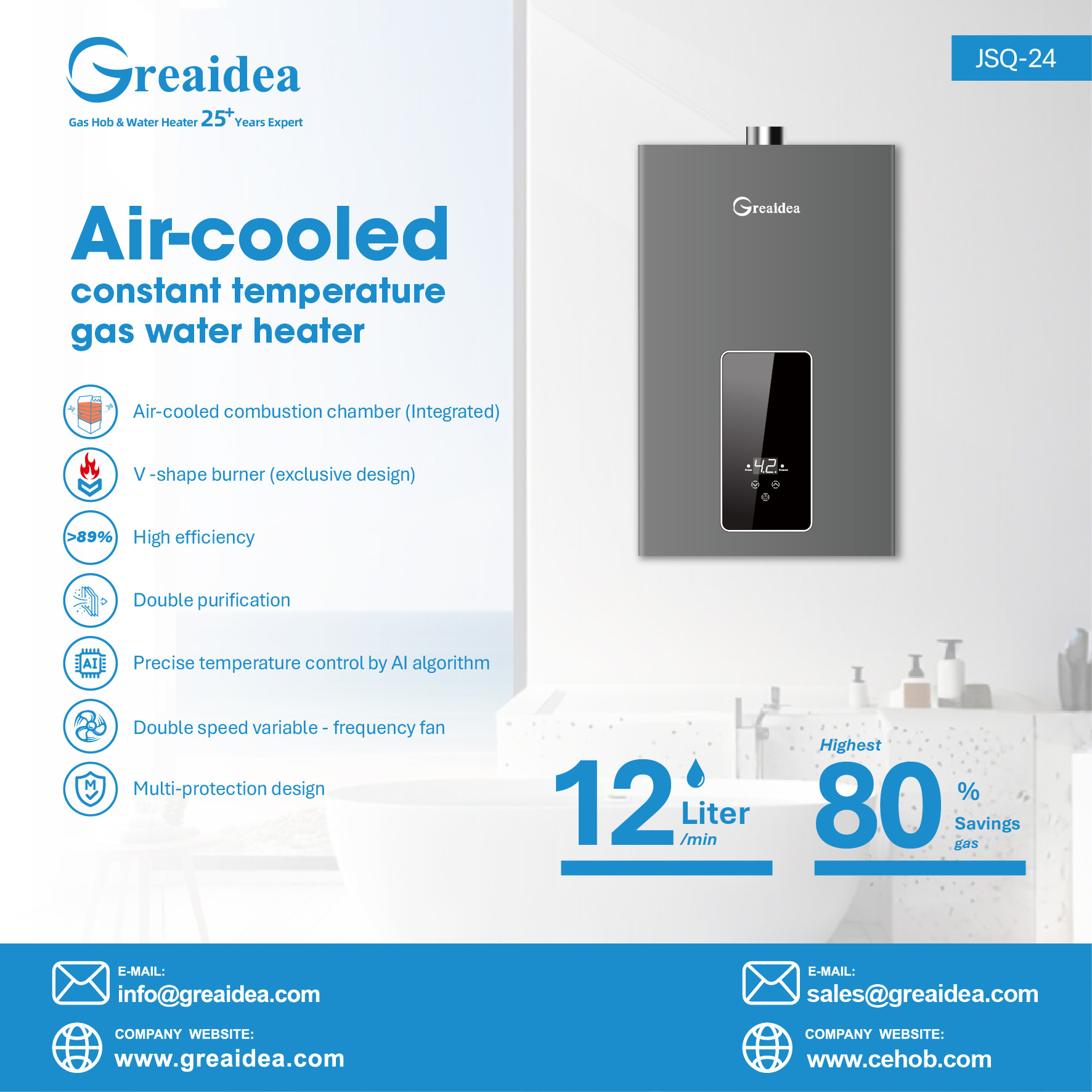 Why Air-Cooled Constant Temperature Gas Water Heaters Are the Future of Smart Heating