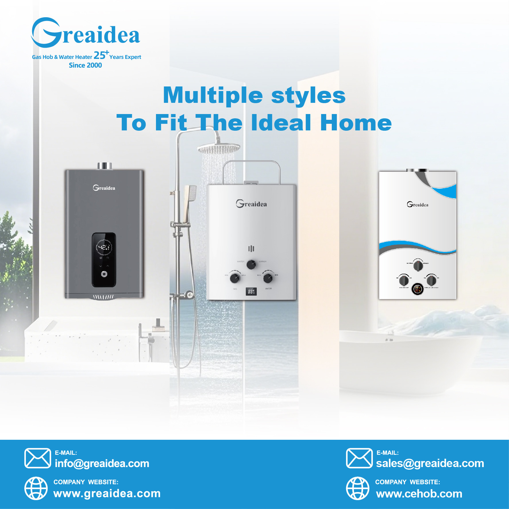 Greaidea all type gas water heater