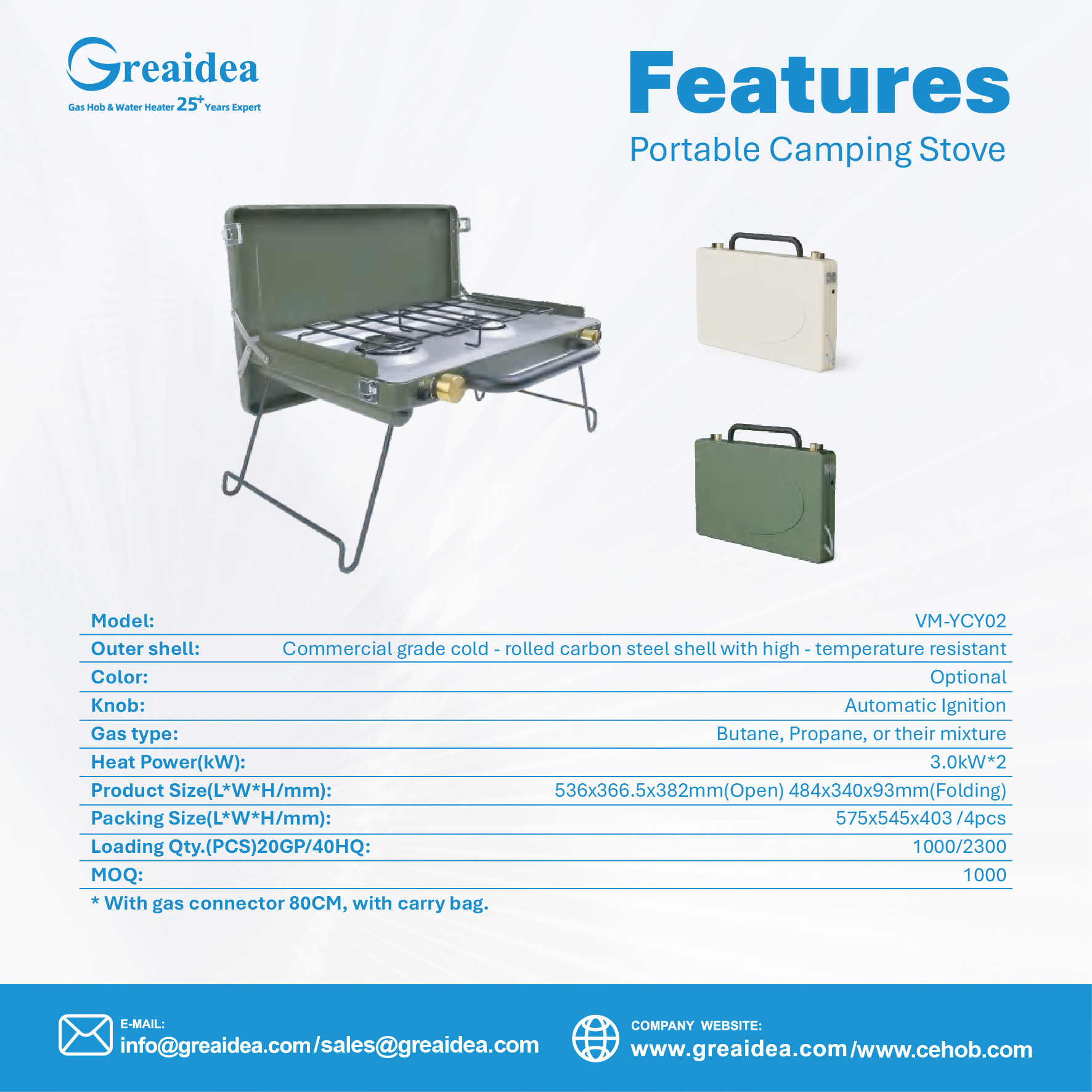 detail of Greaidea's new portable camping stove