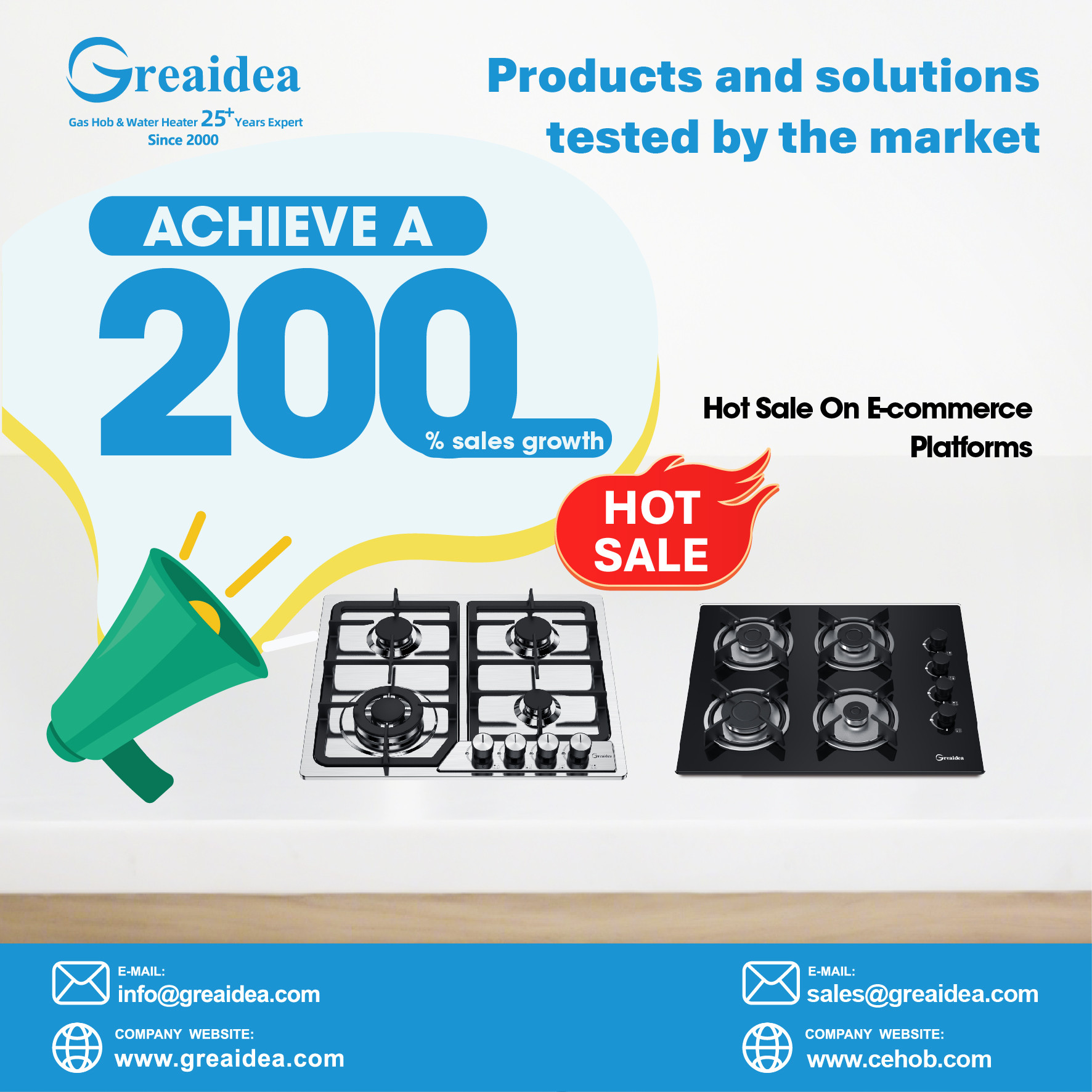Greaidea gas hob sales soared 200% during the e-commerce promotion