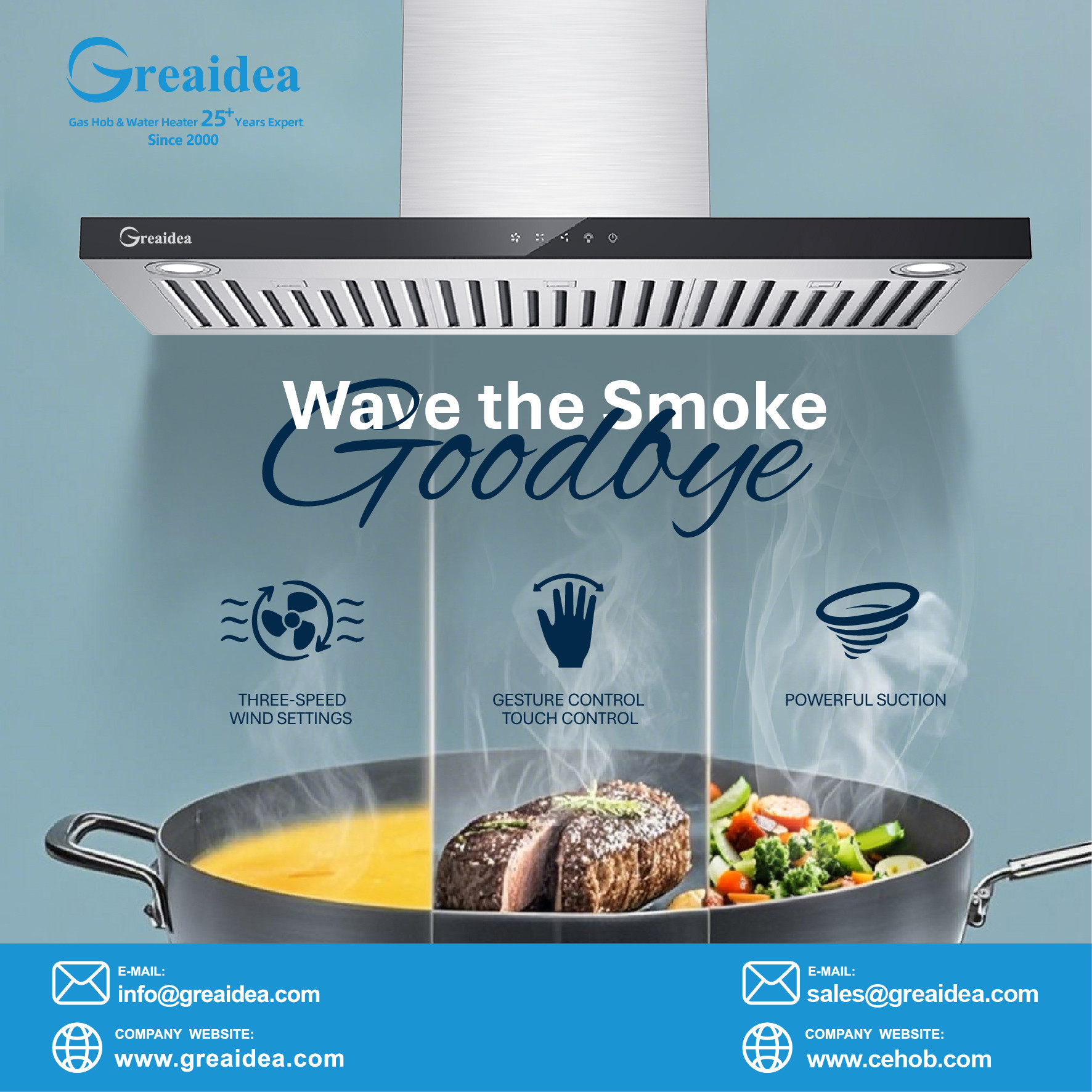Greaidea's T-shaped range hood