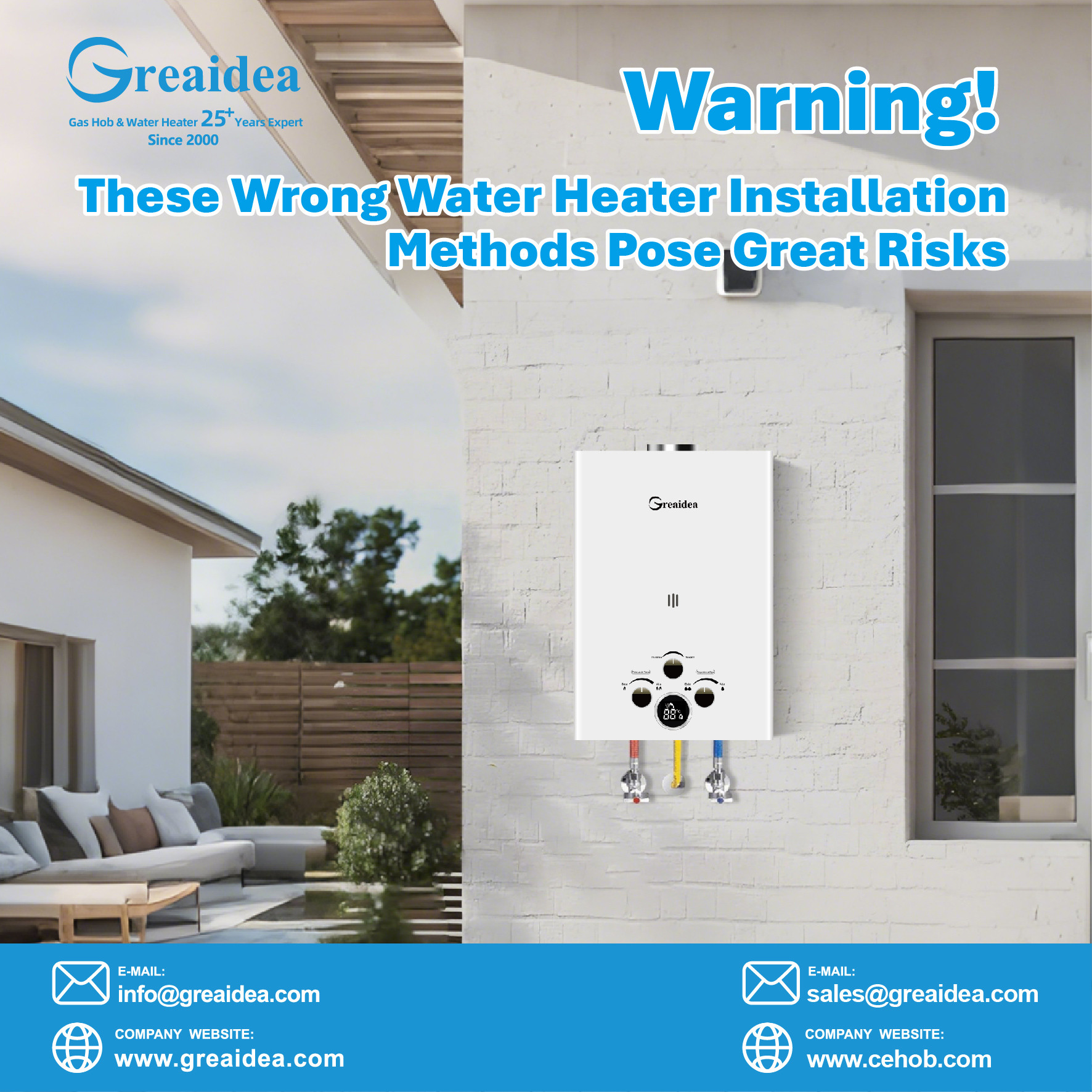 Greaidea's flue gas water heater
