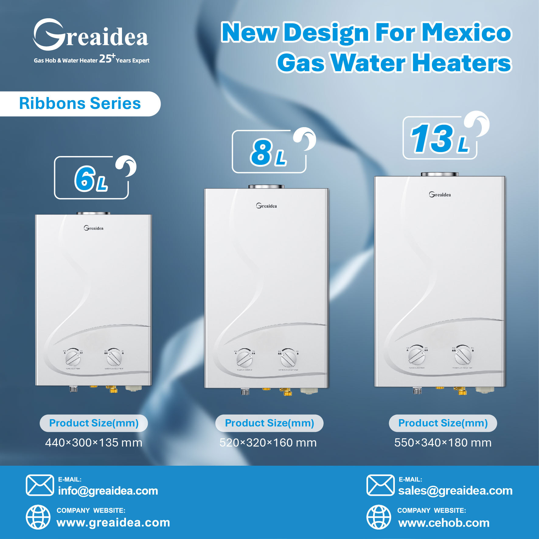 new gas water heater for Mexico
