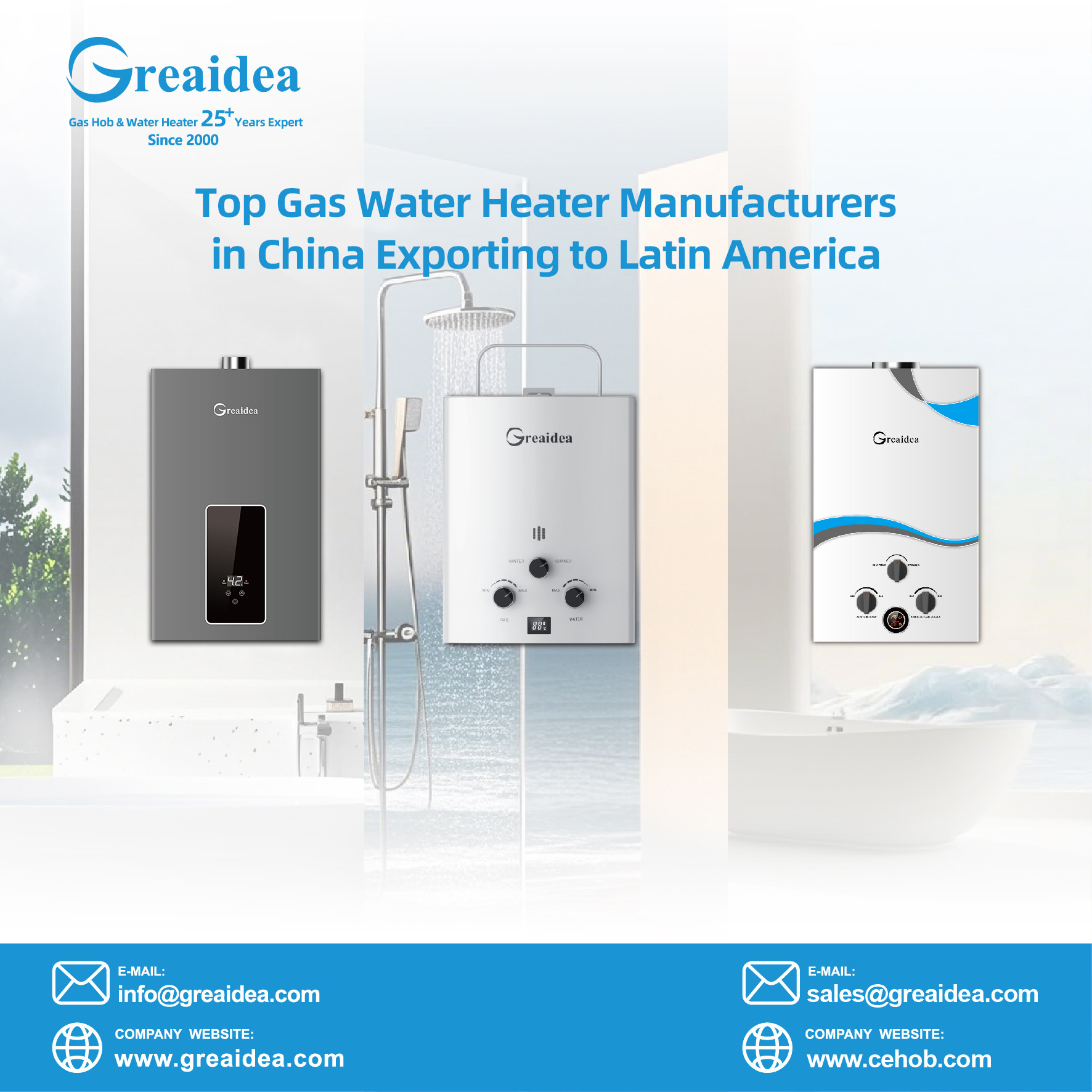 Top 5 Gas Water Heater Manufacturers in China Exporting to Latin America