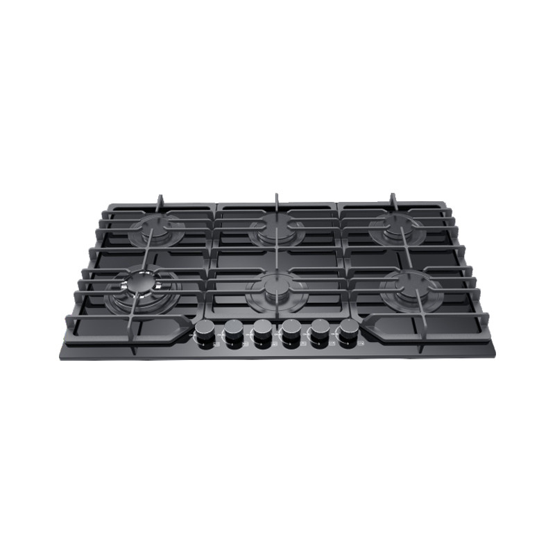 6 burner glass gas hob