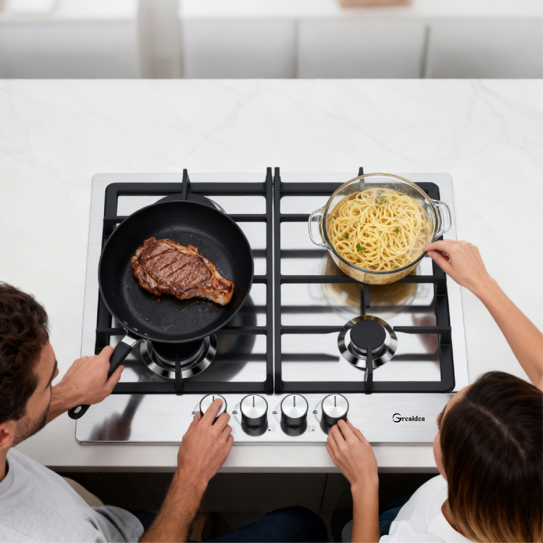 Greaidea's stainless steel gas hob