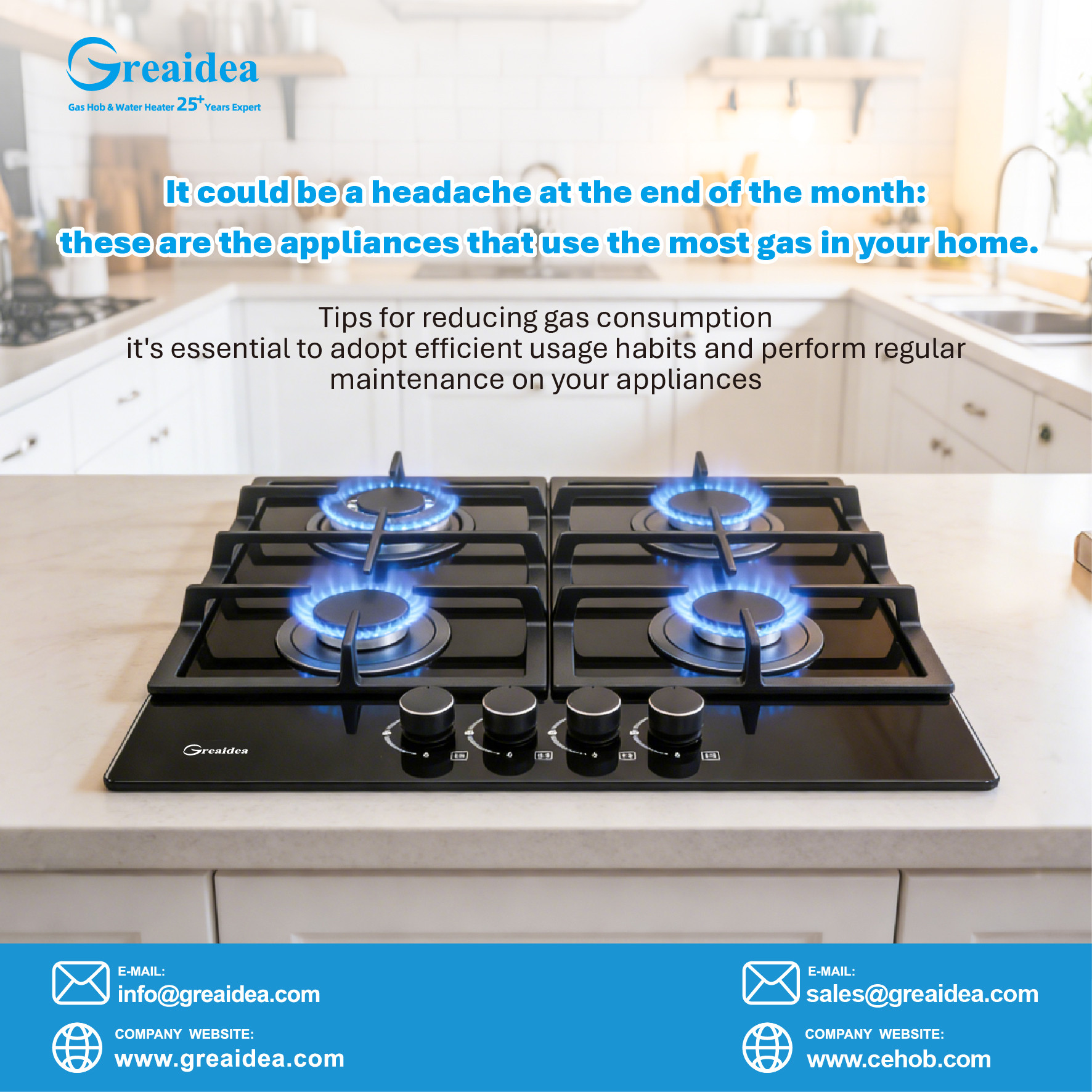 Greaidea's energy-efficient gas hob