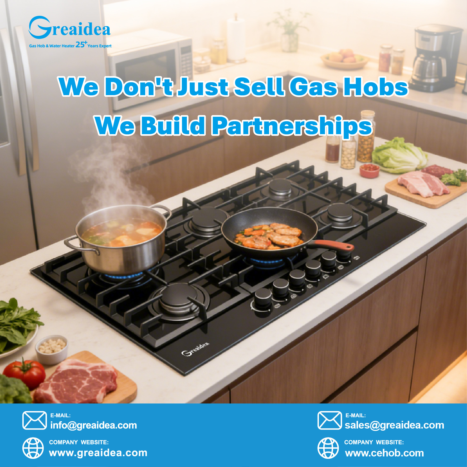 Greaidea — это надежный производитель газовых варочных панелей высшего класса.