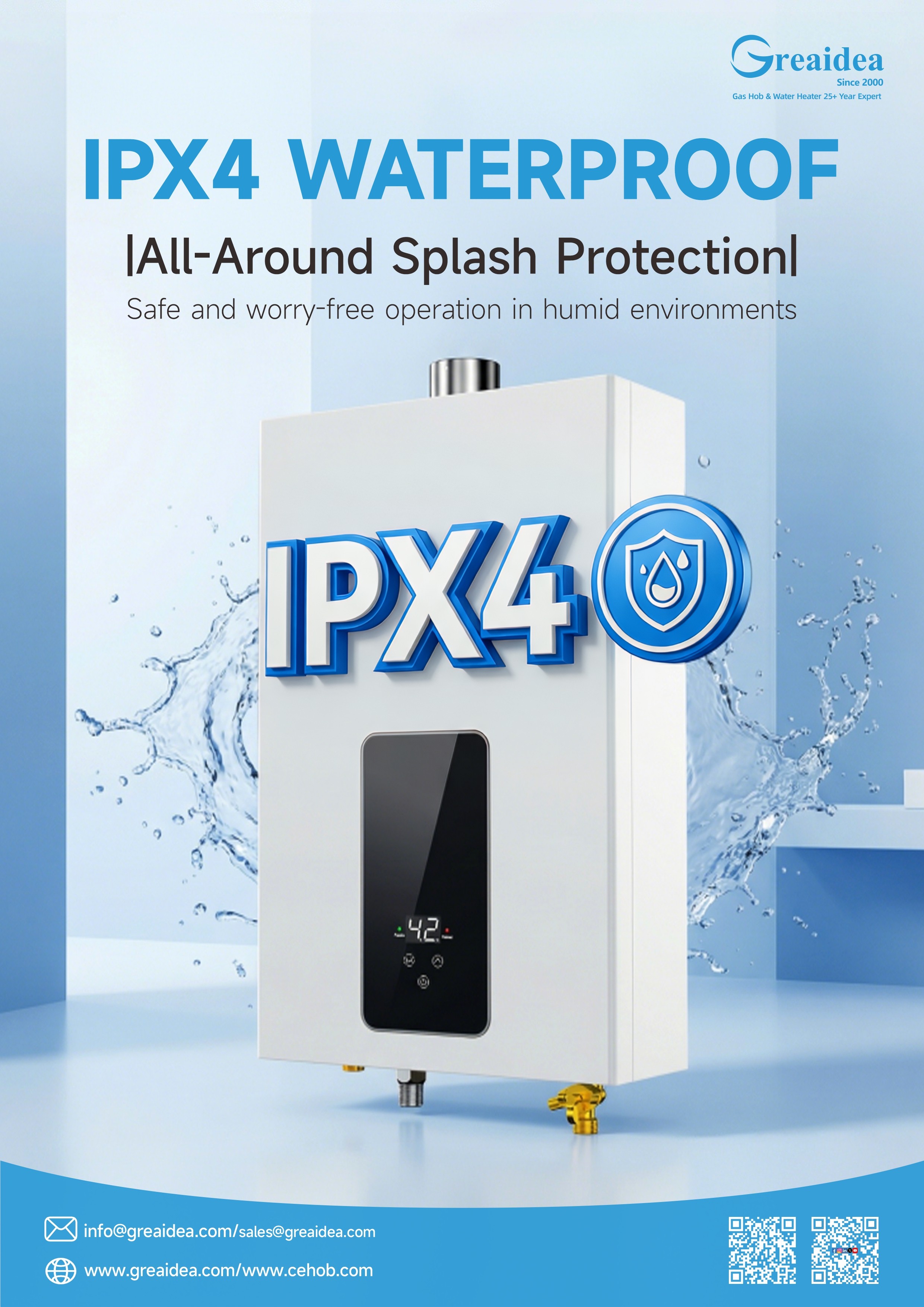 Installed Outdoors? Why IPX4 Protection Is a Must for Gas Water Heater Brands