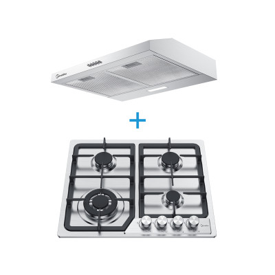 60cm Gas Hob & Slim Range Hood Combo C | Kitchen Appliance Set