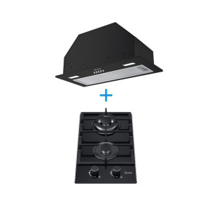 Combo de Anafe a Gas de 2 Quemadores y Campana Empotrable B | Set ODM Compacto de Cocina