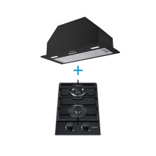 2 Burner Gas Hob & Built In Range Hood Combo B | Compact ODM Kitchen Appliance Set