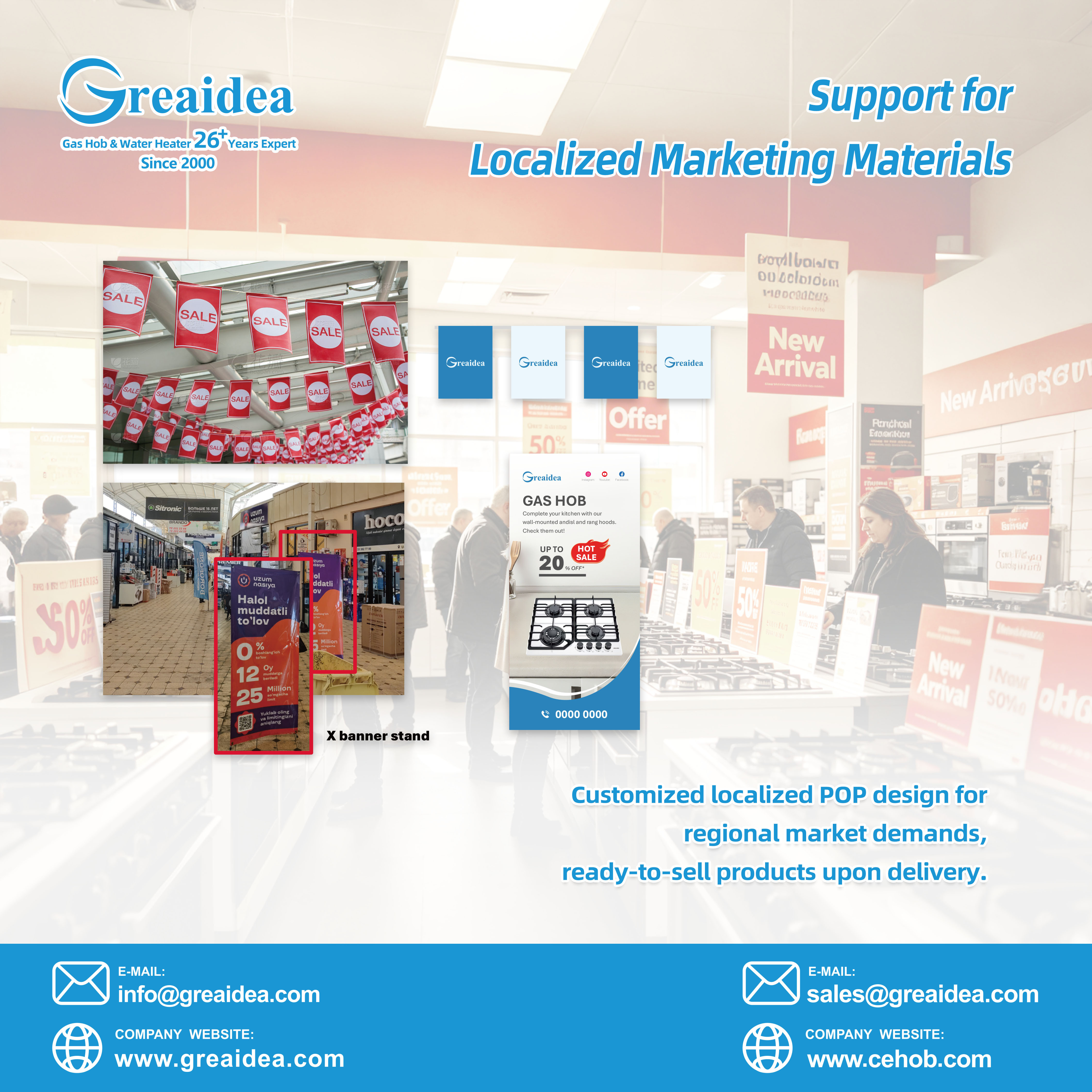 Greaidea support localized marketing materials