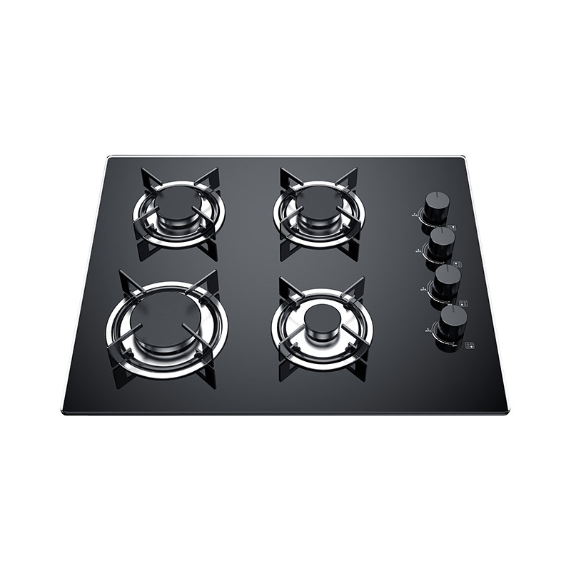 4 burner built in glass gas hob