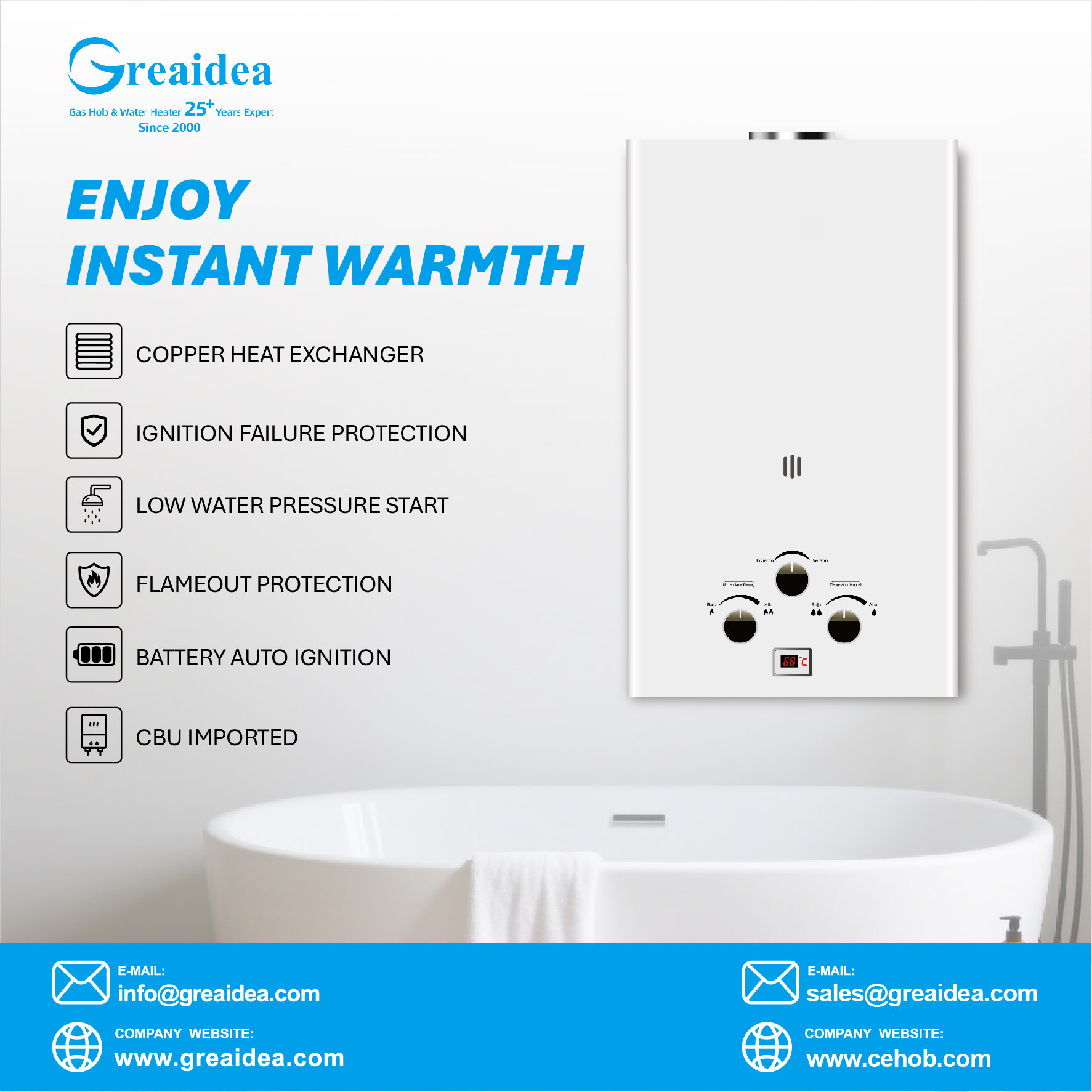 best instant gas water heater