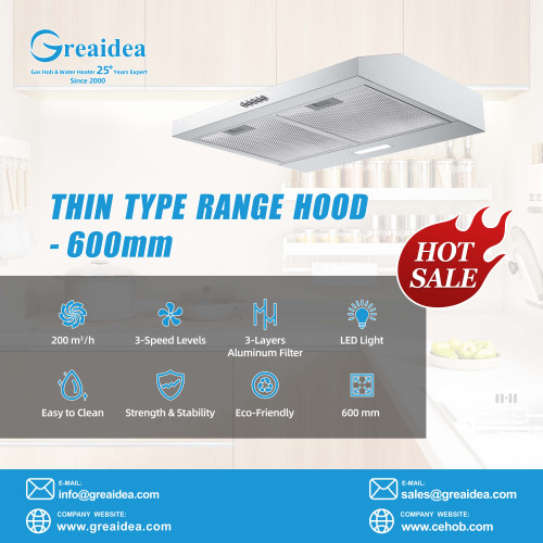 S/S Slim Exhaust Range Hood MCHS-600S