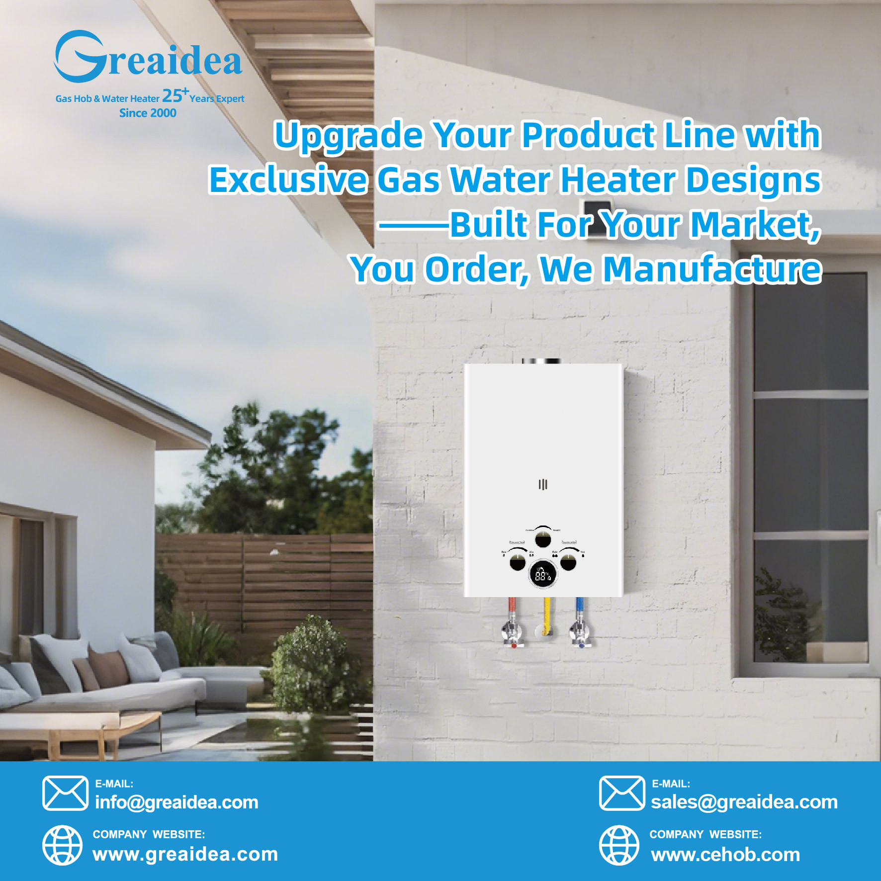 Greaidea's flue gas water heater