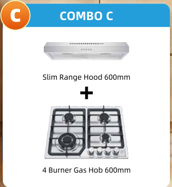 gas hob and range hood combo
