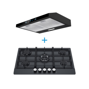 5 Burner Gas Hob & 75cm Range Hood Combo D | ODM Kitchen Appliance Set