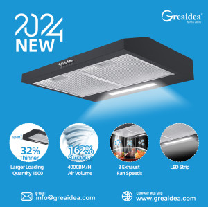 S/S Slim Exhaust Range Hood GCHA-60/75/90