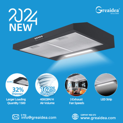 Black/White Slim Exhaust Range Hood MCHS-600B/W