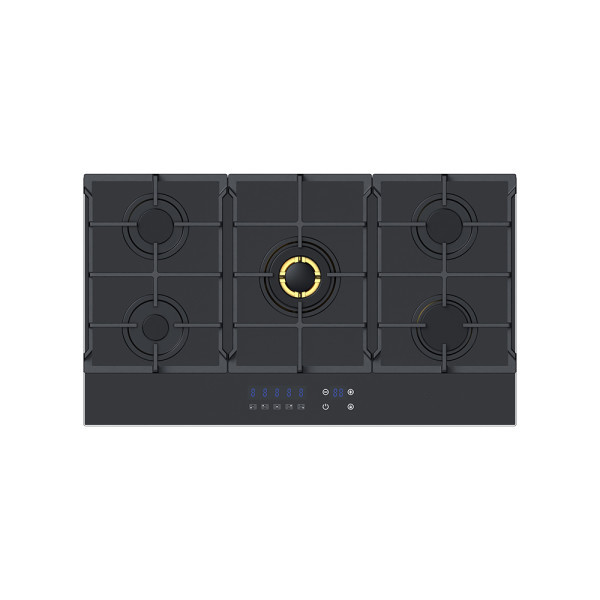 Greaidea's five-burner electronic touch control glass gas hob