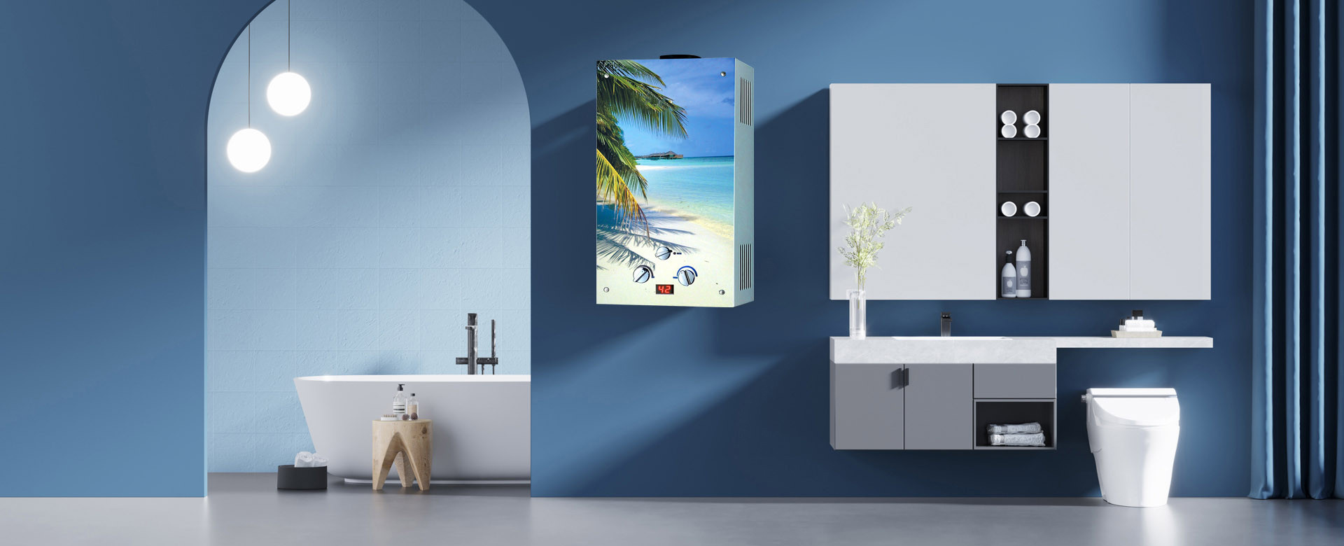 Greaidea's flue gas water heater usage scenarios