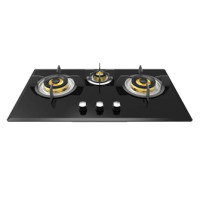 3 Burner Glass Gas Hob HBG-733M8-FB|730mm
