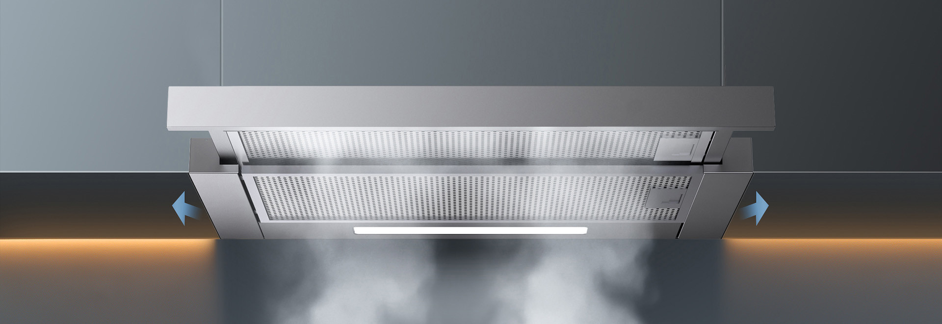 Greaidea's telescopic exhaust range hood
