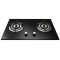 2 Burner Glass Gas Hob HBG-732G1|730mm