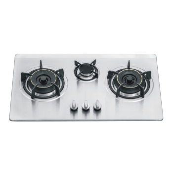 Encimera de gas de acero inoxidable de 3 quemadores|MGBS-765C|760mm